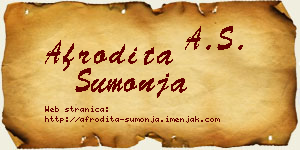Afrodita Šumonja vizit kartica